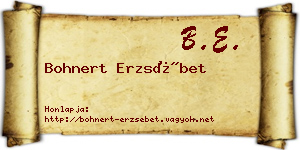 Bohnert Erzsébet névjegykártya