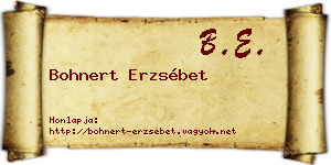 Bohnert Erzsébet névjegykártya