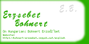 erzsebet bohnert business card